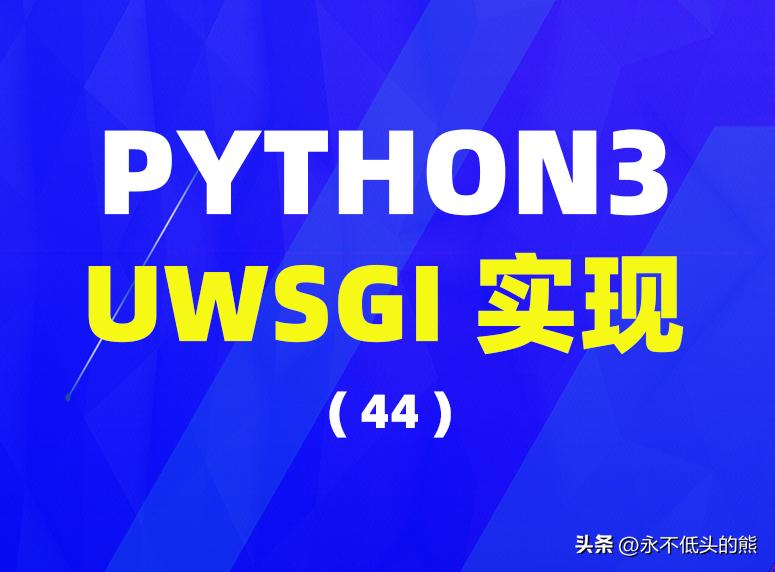 使用 Python3 uWSGI 实现并发和监控的 Web 应用部署(44)