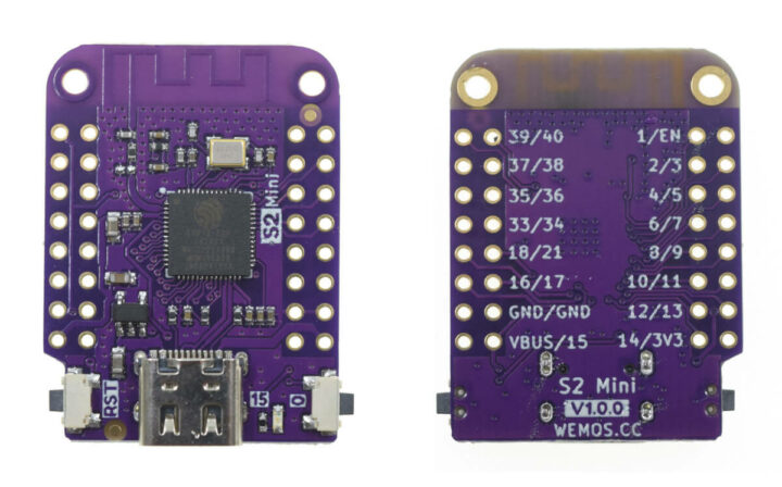 Lolin S2 mini ESP32-S2 WiFi IoT板，可与Wemos D1 Mini扩展板配合使用