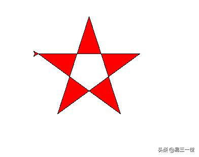 Python的turtle库的画图学习-附:五角星和太极图